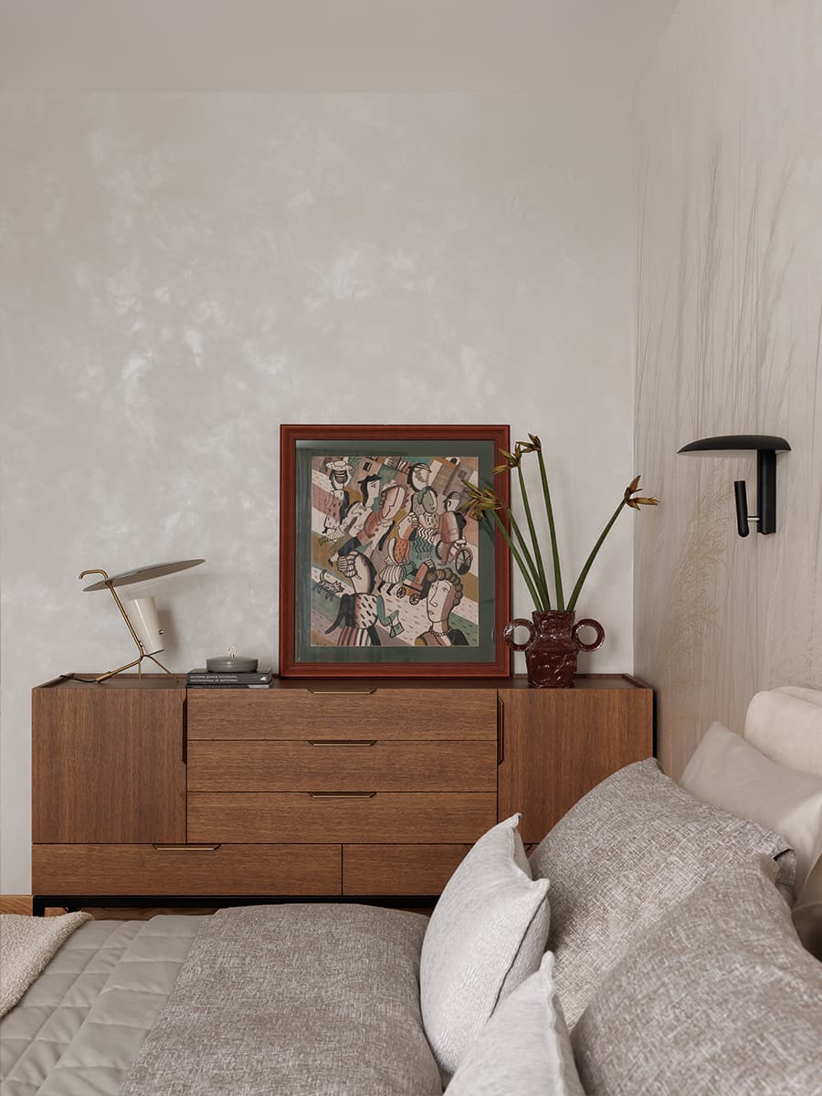 Бесшовные обои и итальянская мебель в светлом интерьере квартиры — проект Ольги Фокиной