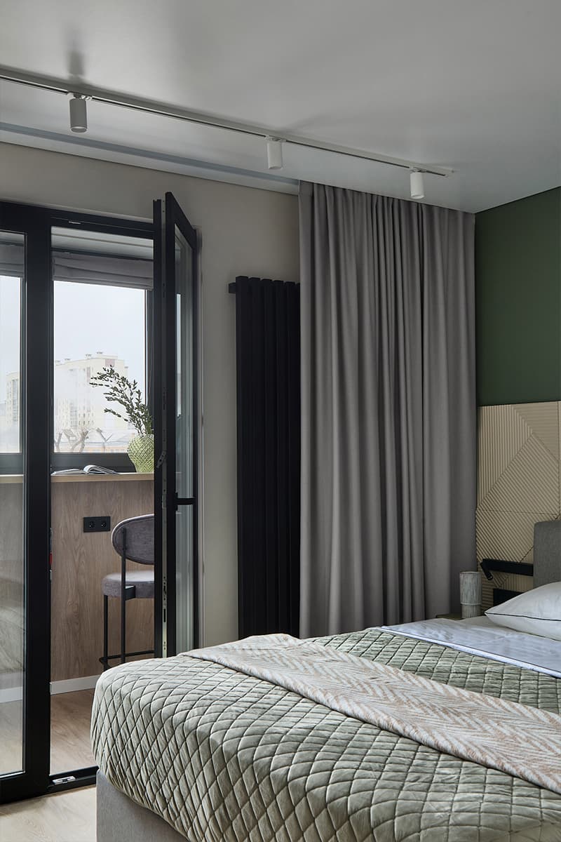 Контраст строгости и теплоты в квартире для программиста — проект студии дизайна интерьеров KIWI w3