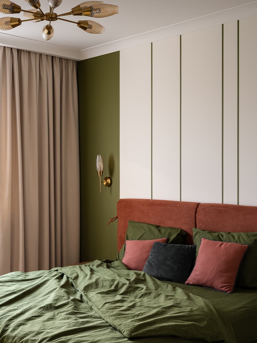 Теплая терракота и травянистые оттенки в интерьере для сотрудников киноиндустрии — проект бюро Archiline w3