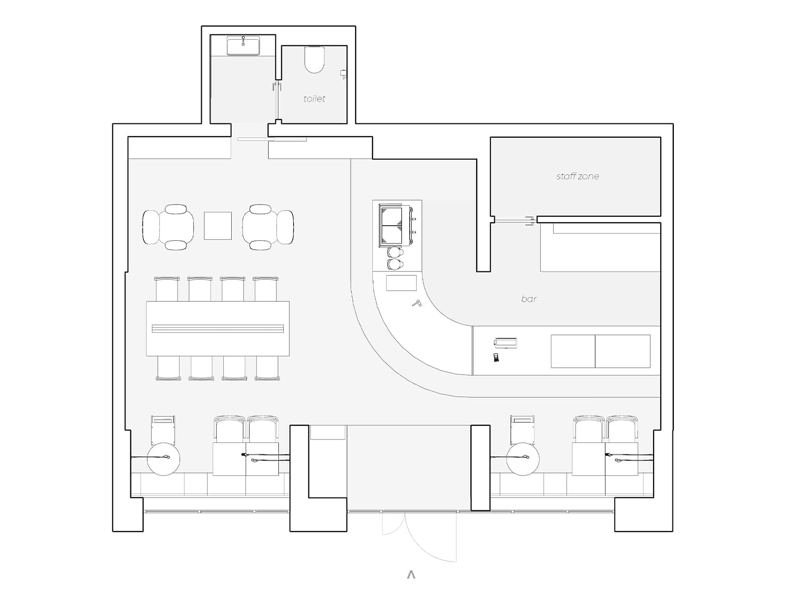Теплая ретро-атмосфера и коричневые тона в интерьере кофейни — проект KIDZ w3