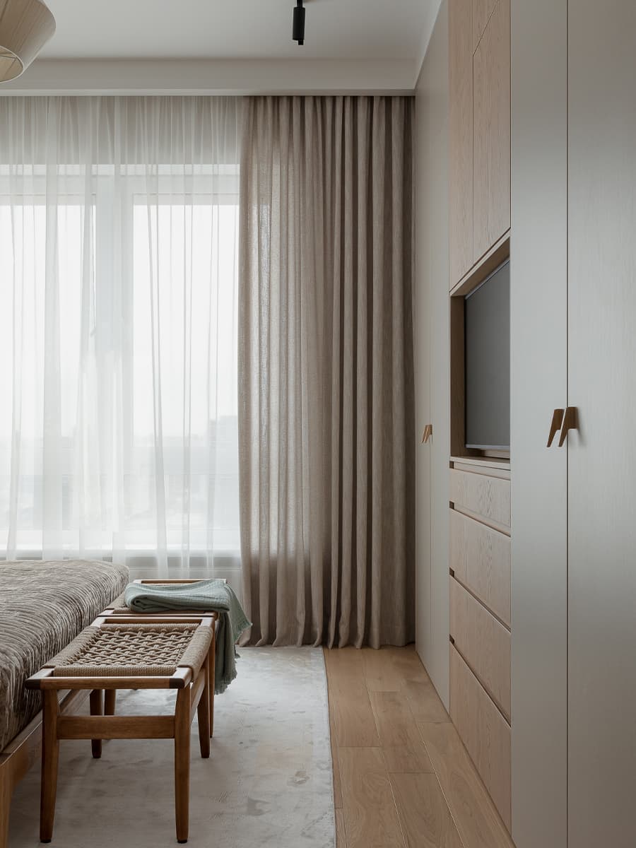 Дух морских путешествий в интерьере небольшой квартиры для пары — проект Ольги Евдокимовой w3