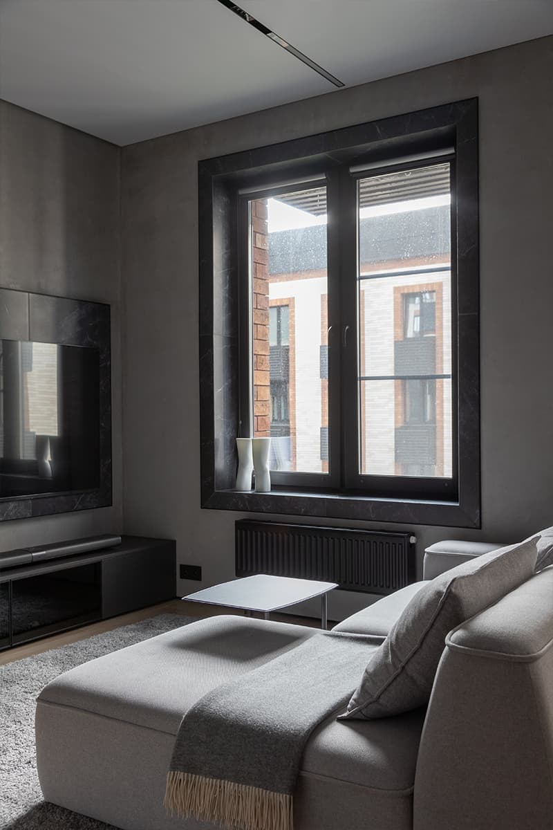 Графичный интерьер квартиры для молодого бизнесмена — проект Николая Дембовского