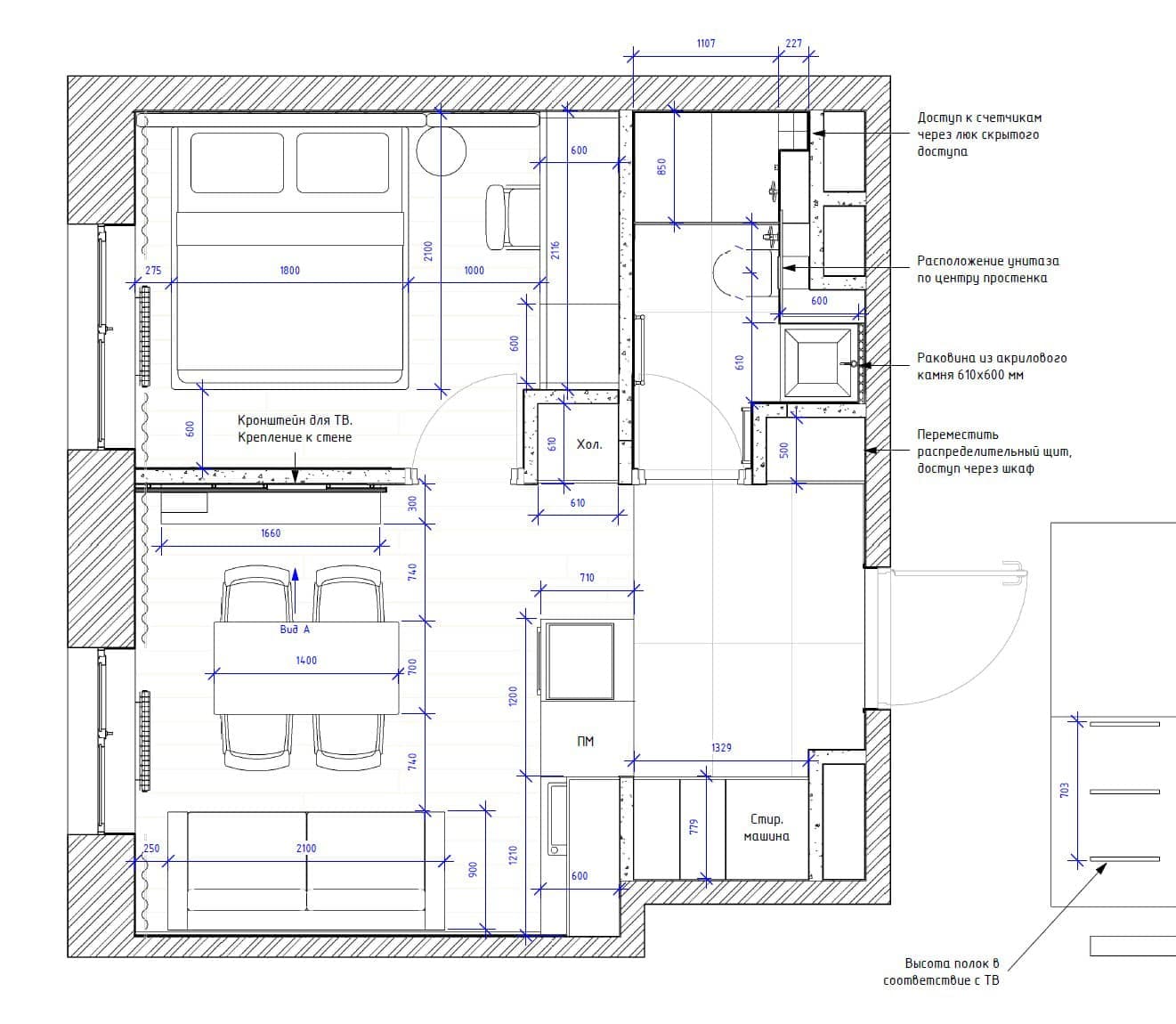 Выверенный и нарядный интерьер маленькой квартиры — проект Алёны Саволайниной
