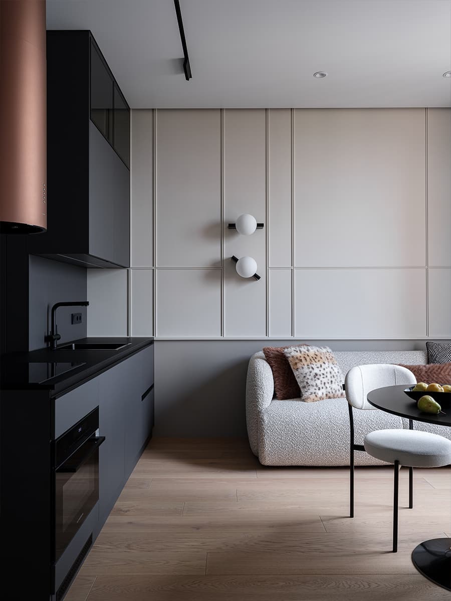 Выверенный и нарядный интерьер маленькой квартиры — проект Алёны Саволайниной