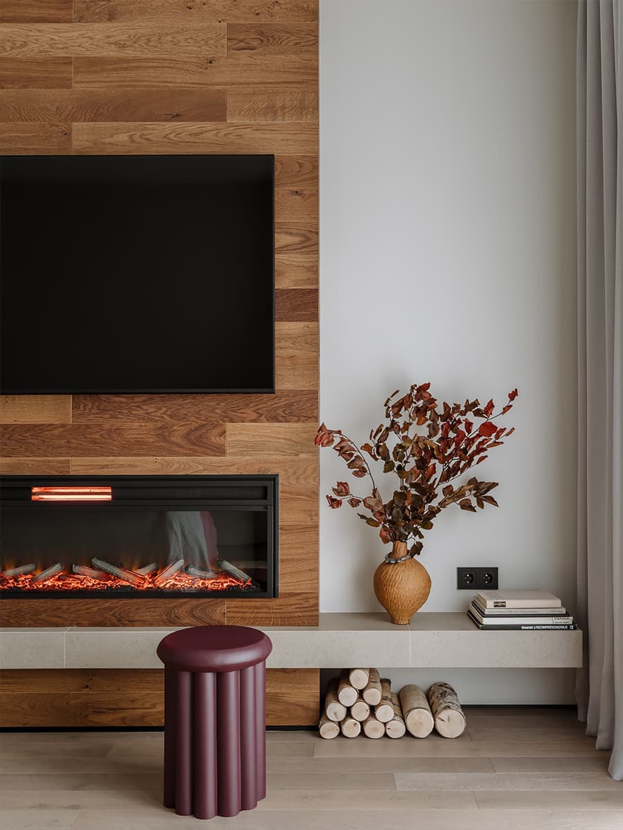 Обволакивающий интерьер квартиры для загородного отдыха — проект студии Елизаветы Ляпиной