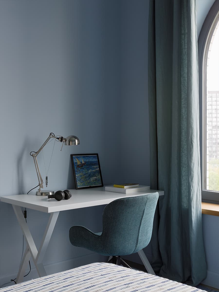 Обилие цвета в интерьере квартиры с четырьмя спальнями — проект Юлии Зайцевой