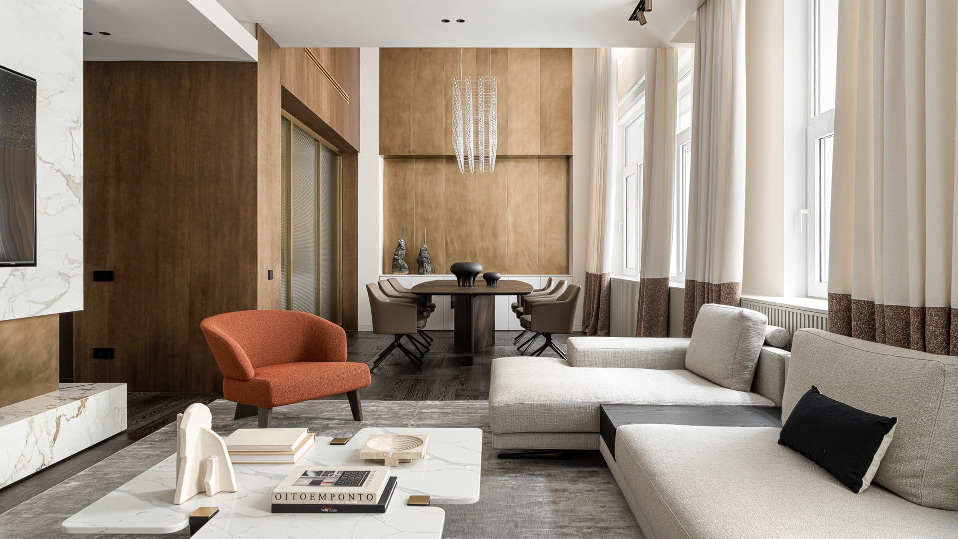 Обволакивающая палитра материалов в интерьере респектабельного офиса — проект бюро TOU Architects