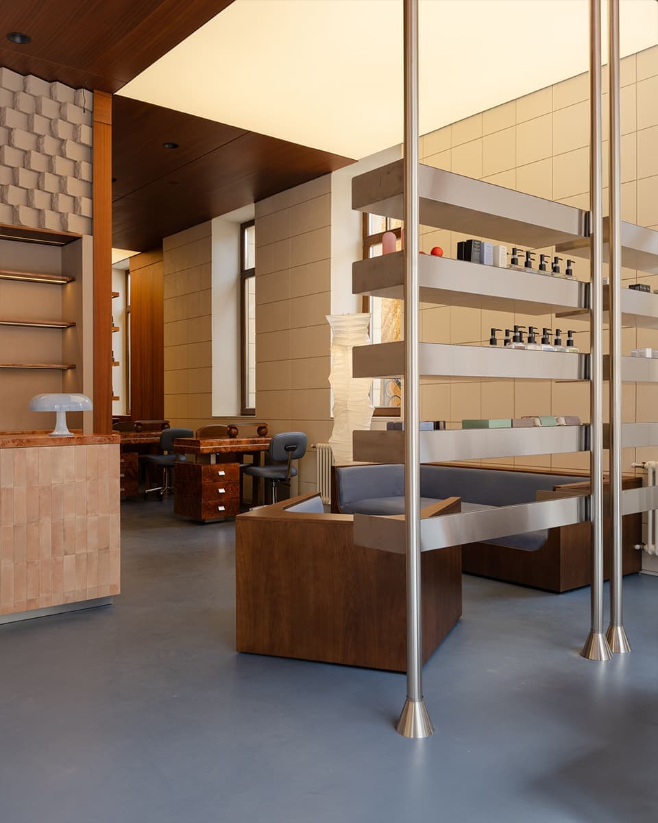 Отсылки к корейской архитектуре в интерьере бьюти-студии — проект Екатерины Рыбалко