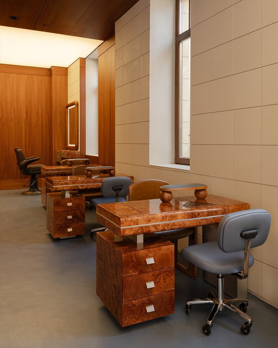 Отсылки к корейской архитектуре в интерьере бьюти-студии — проект Екатерины Рыбалко