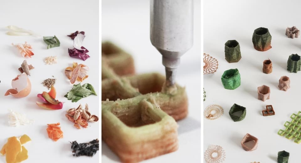 3D-принтер по проекту студентов MIT превращает пищевые отходы в бытовые предметы