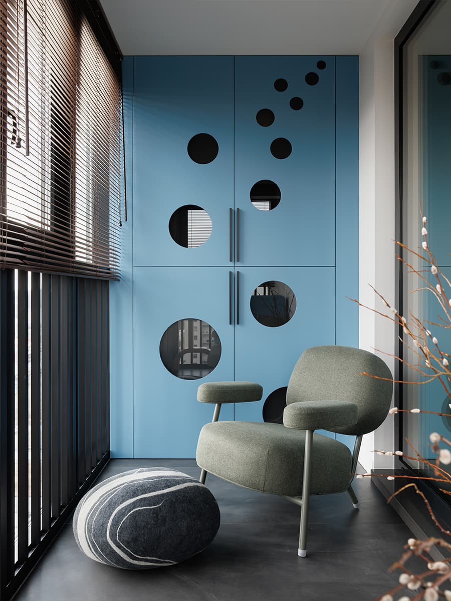 Игра геометрии в квартире с квадратными окнами — проект студии VI-interiors