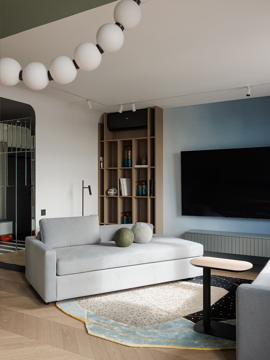 Игра геометрии в квартире с квадратными окнами — проект студии VI-interiors