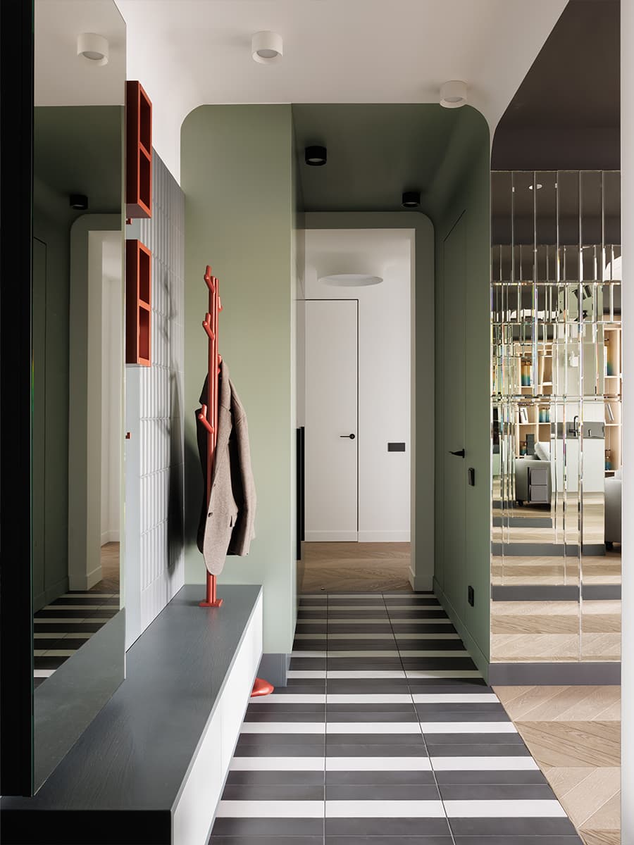 Игра геометрии в квартире с квадратными окнами — проект студии VI-interiors