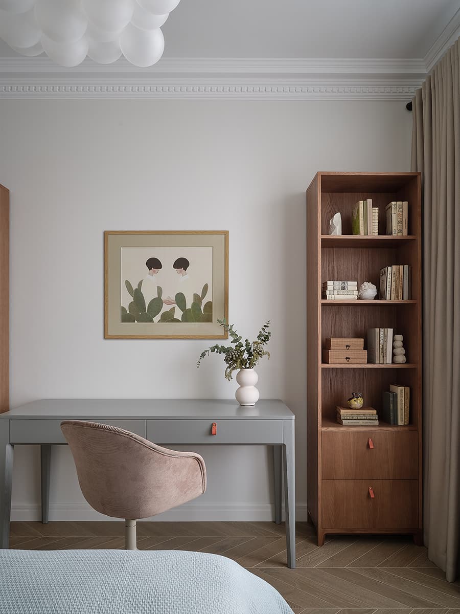 Шоколадные и персиковые тона в интерьере семейной квартиры — проект Дженнет Койтемировой