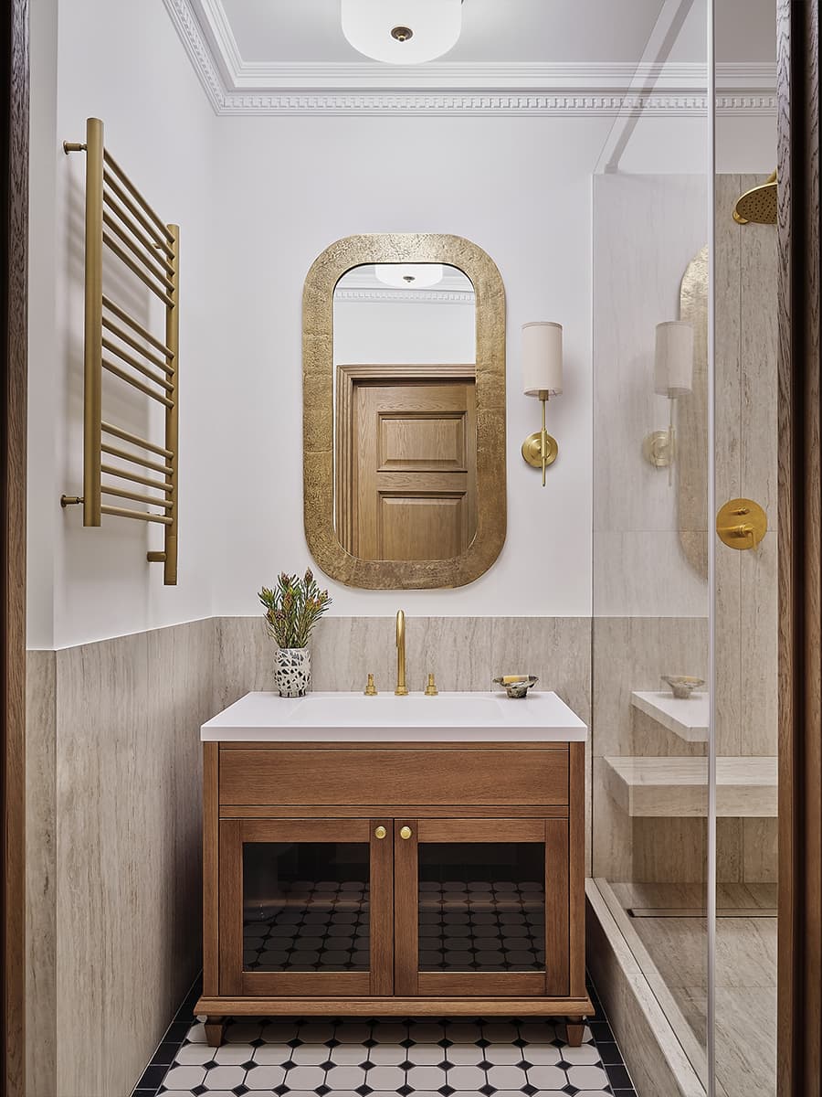 Шоколадные и персиковые тона в интерьере семейной квартиры — проект Дженнет Койтемировой