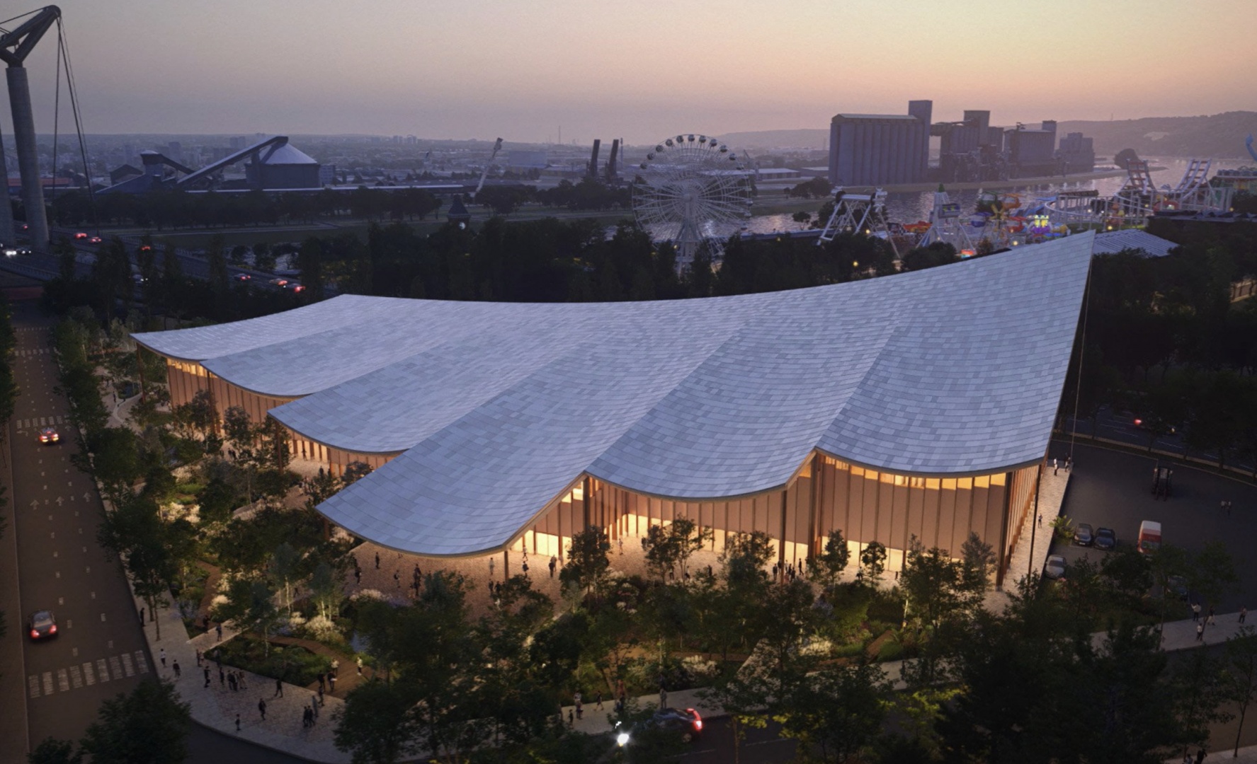 Студия BIG показала проект конференц-центра в Руане Студия BIG показала проект конференц-центра в Руане