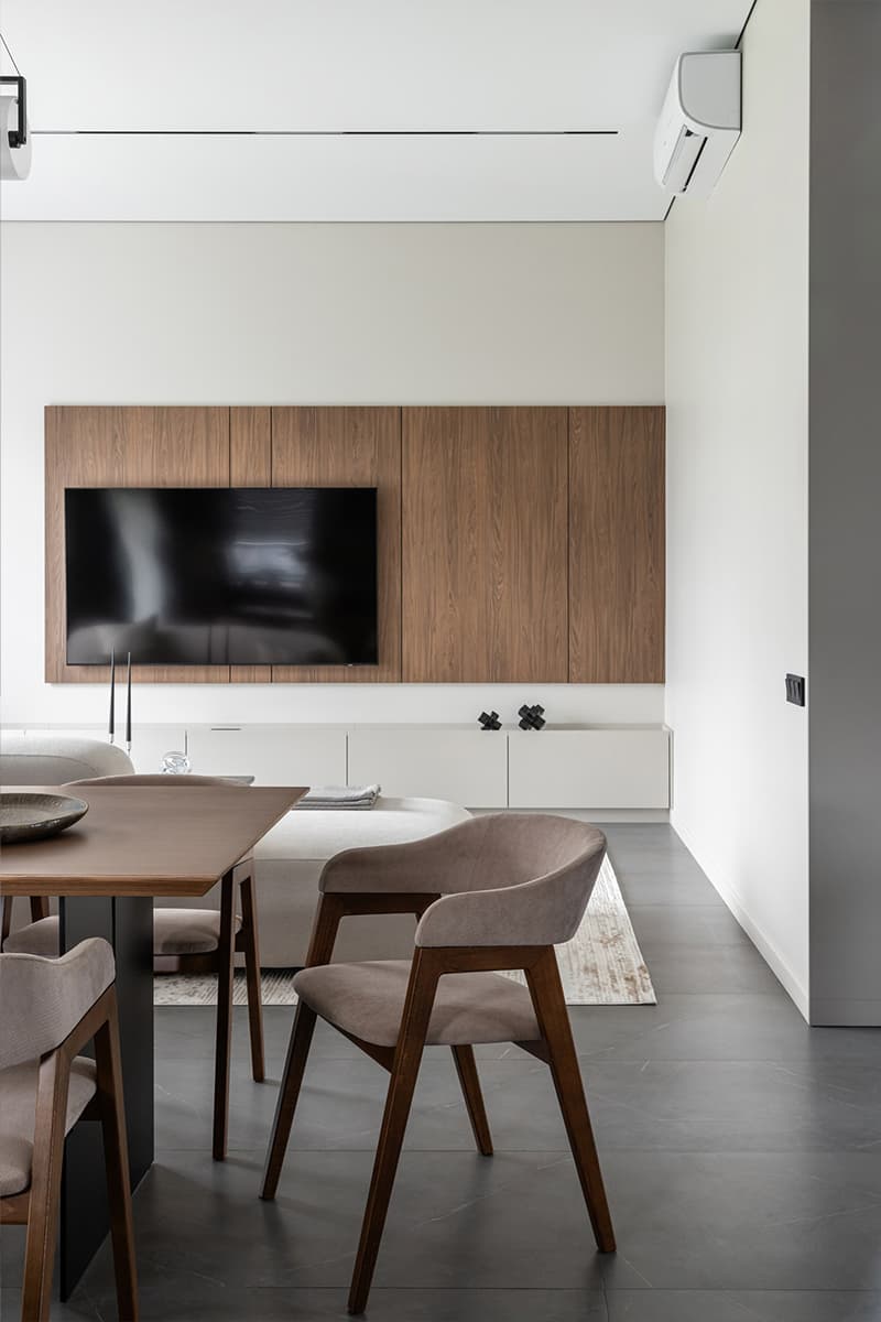 Сдержанный интерьер загородного дома на продажу — проект Buro2D