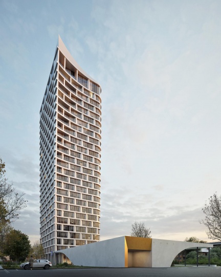 В Москве построят башню бионической формы по проекту бюро WALL