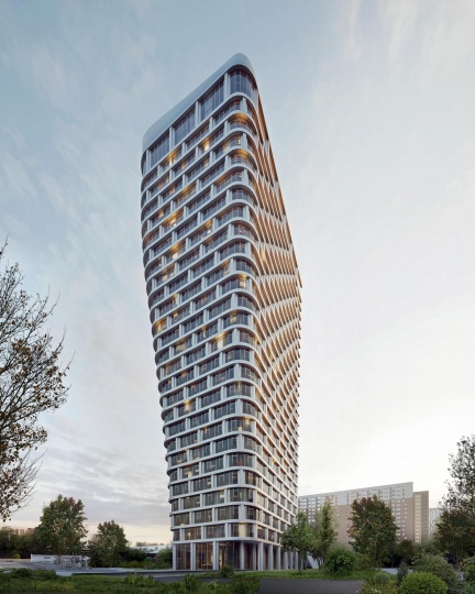 В Москве построят башню бионической формы по проекту бюро WALL