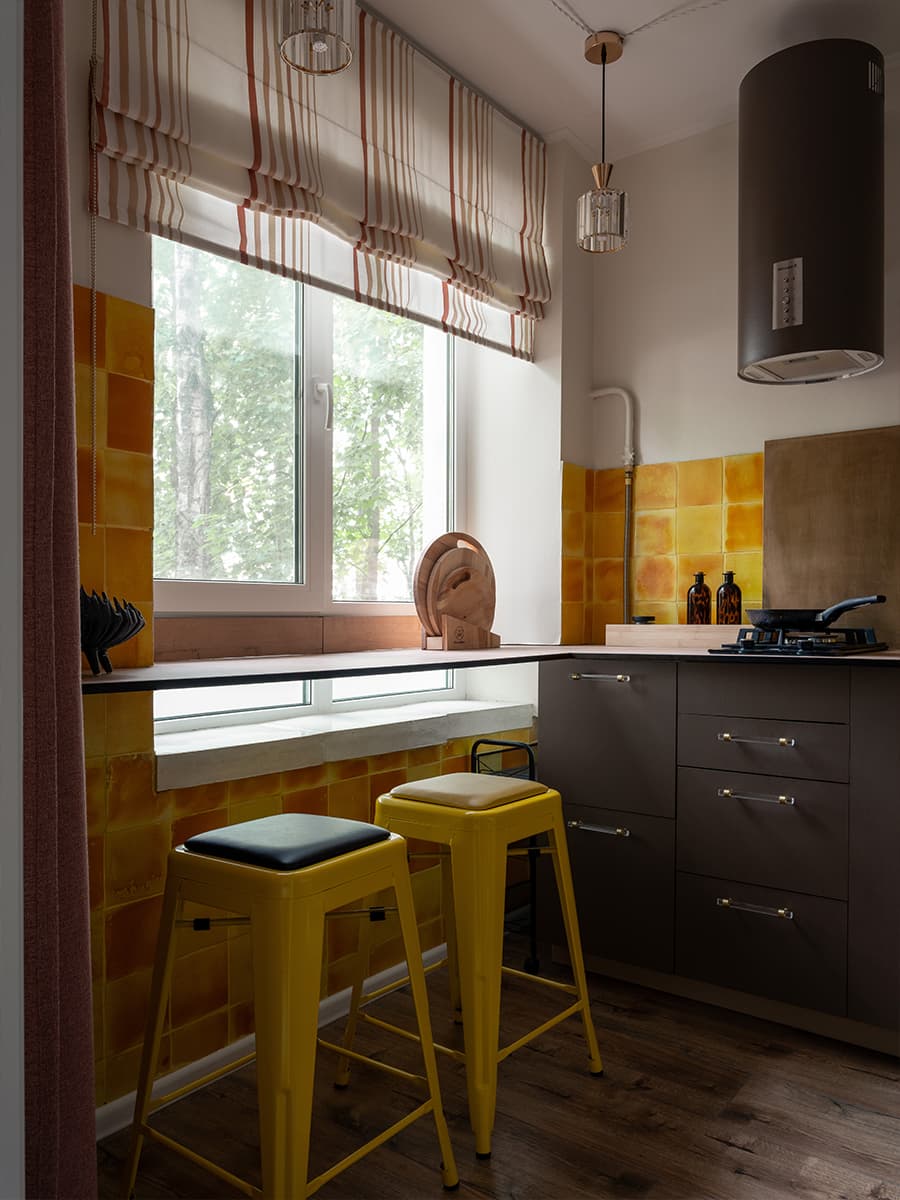 Эклектичный интерьер небольшой квартиры для творческой семьи — проект Анастасии Дуленко