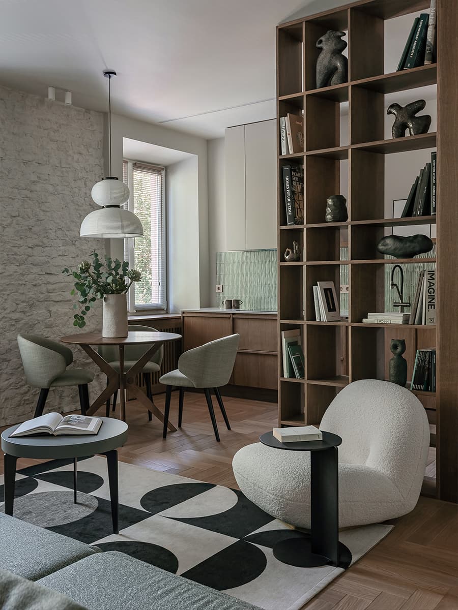 Глубокие природные тона и отсылки к Азии в интерьере квартиры в Минске — проект Марии Зайцевой