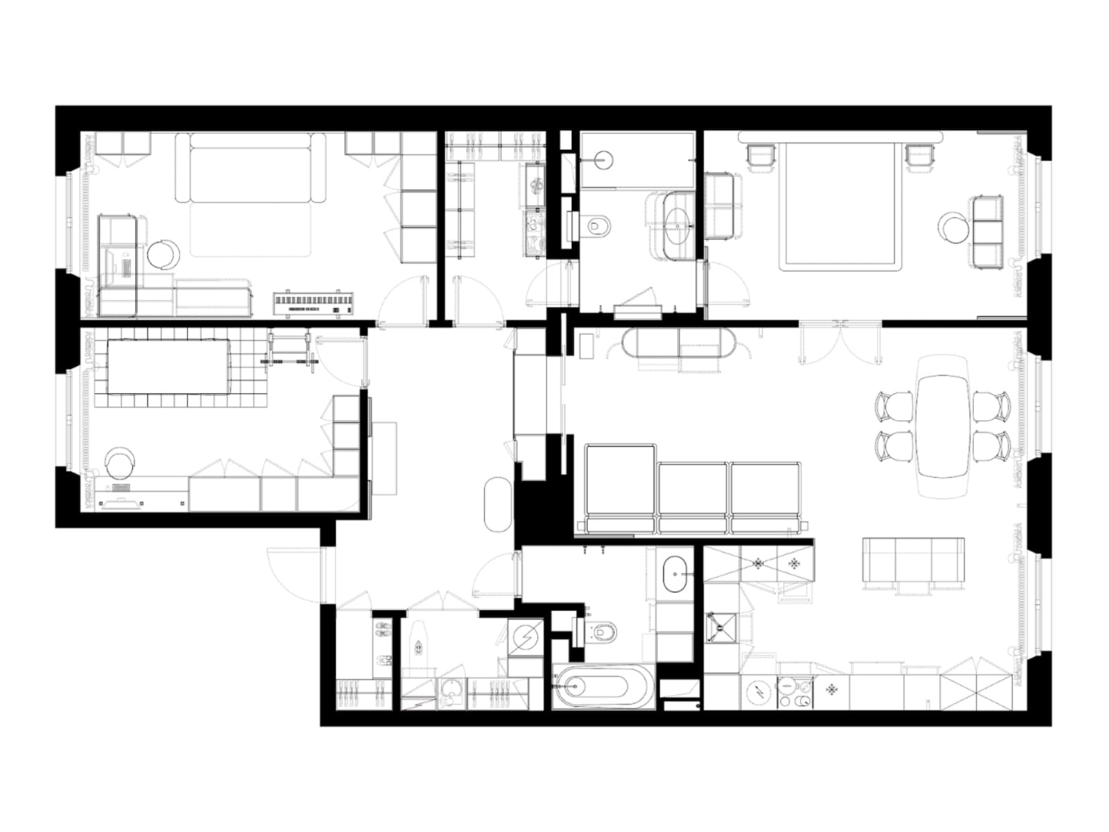 Яркие акценты и отсылки к классике в интерьере семейной квартиры — проект студии AA Design