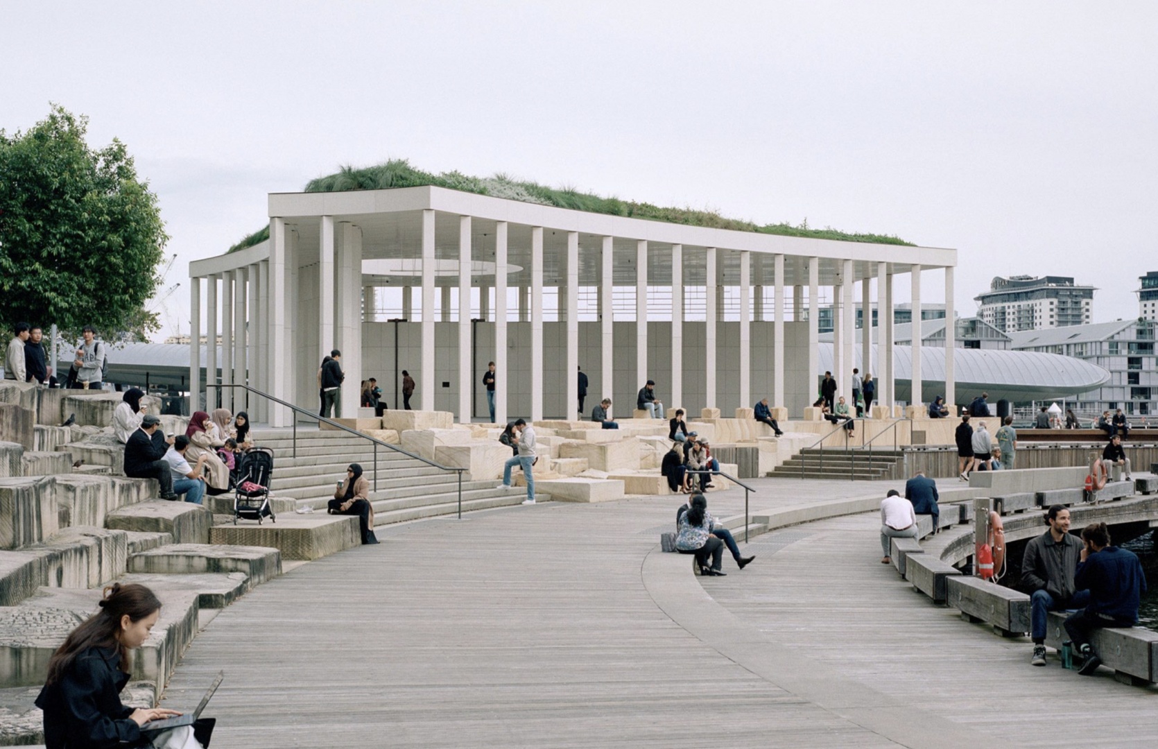 Besley & Spresser использовали терраццо из устричных раковин в проекте павильона в Сиднее