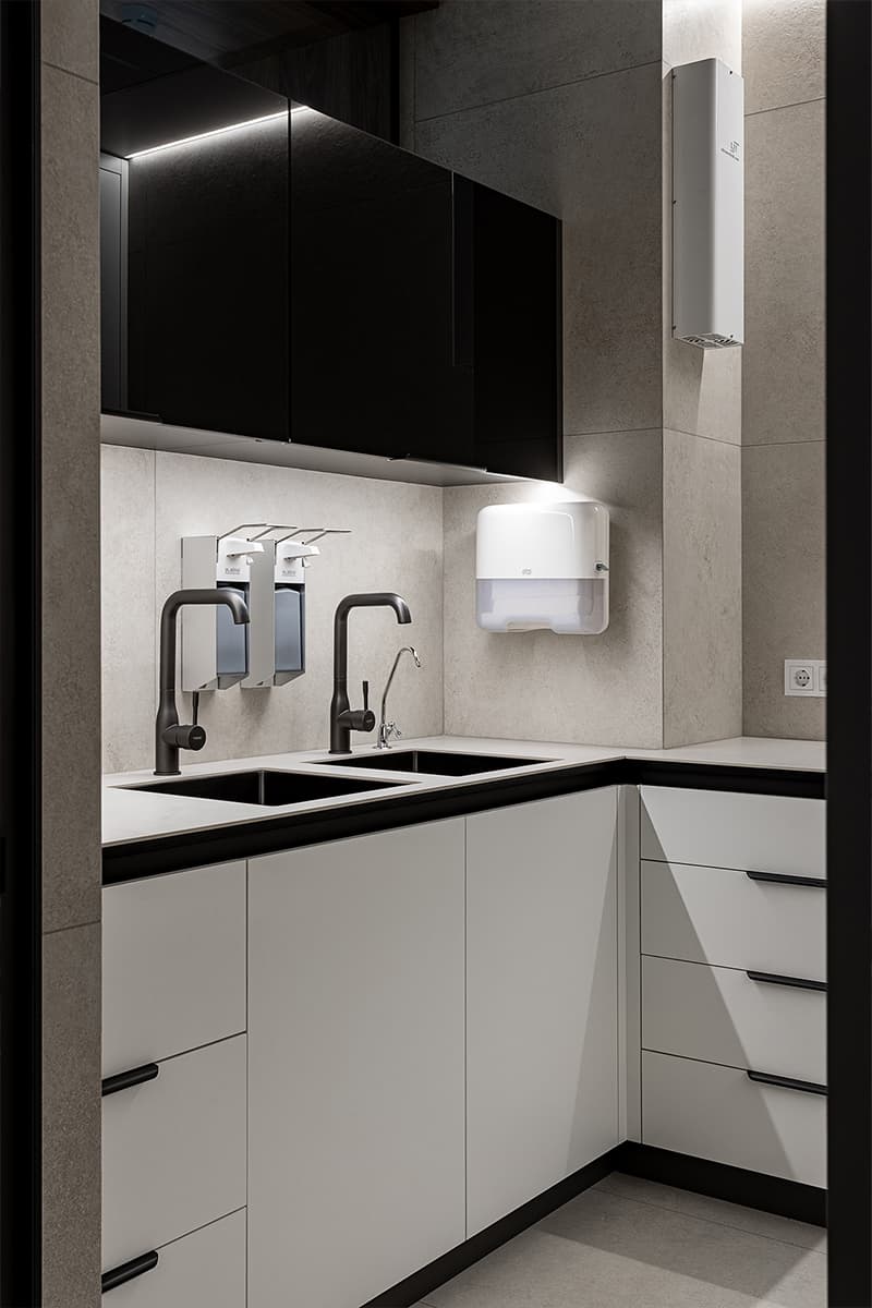 Умиротворяющий интерьер частной стоматологии — проект Сергея Купреенко