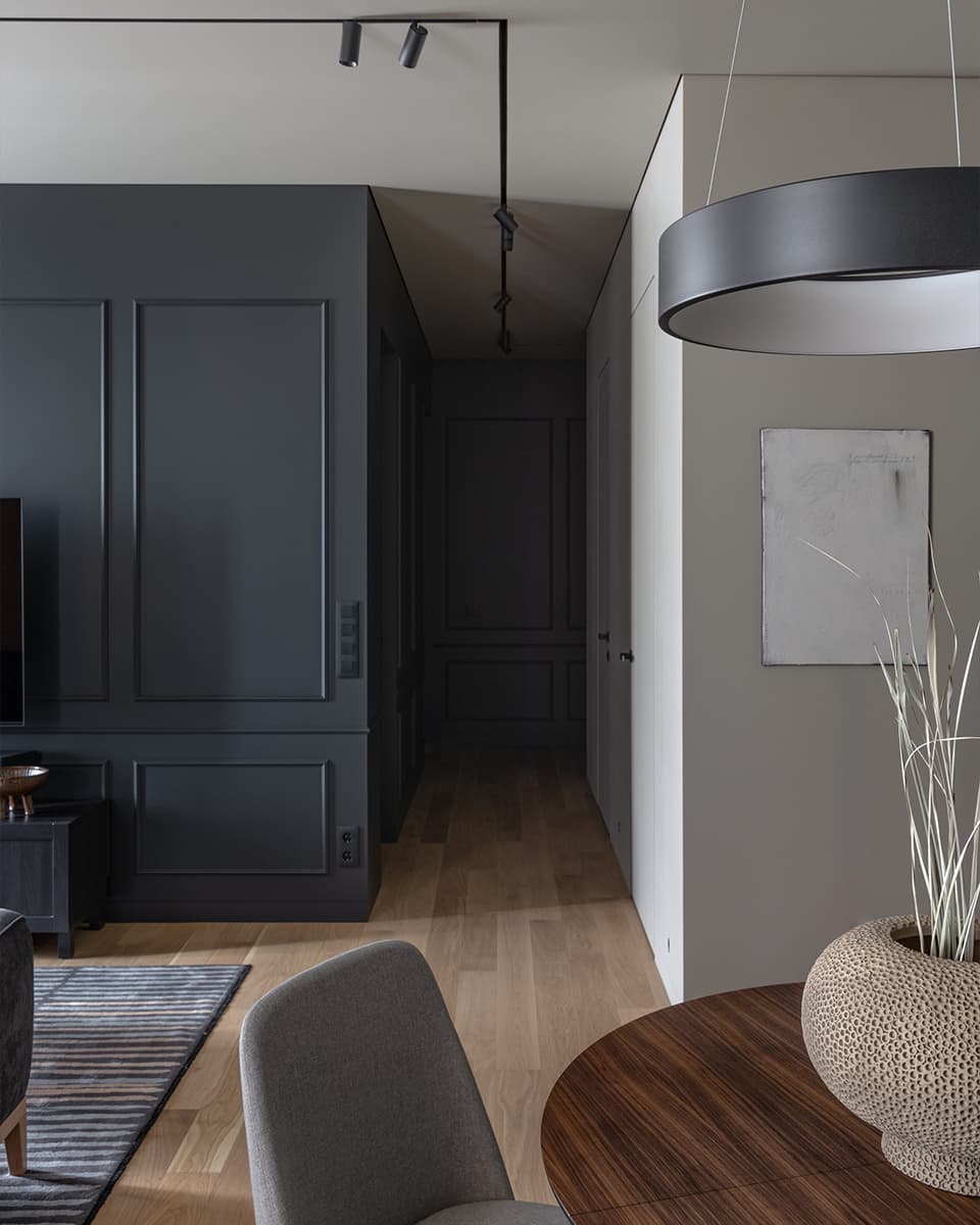 Цветовые переходы и легкие контрасты в интерьере квартиры для семьи — проект Анны и Максима Илющенко