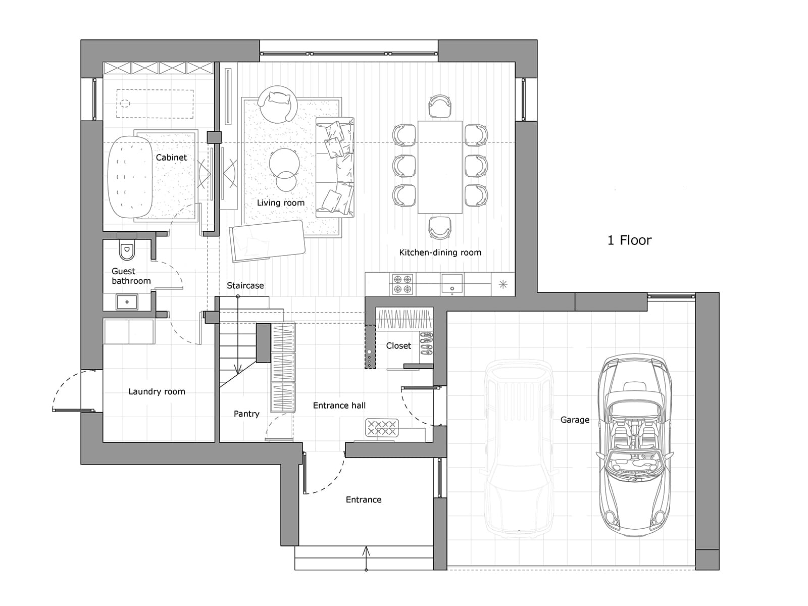 Двухэтажный дом с террасой в Минске — проект Татьяны Гузик и Татьяны Синицевой