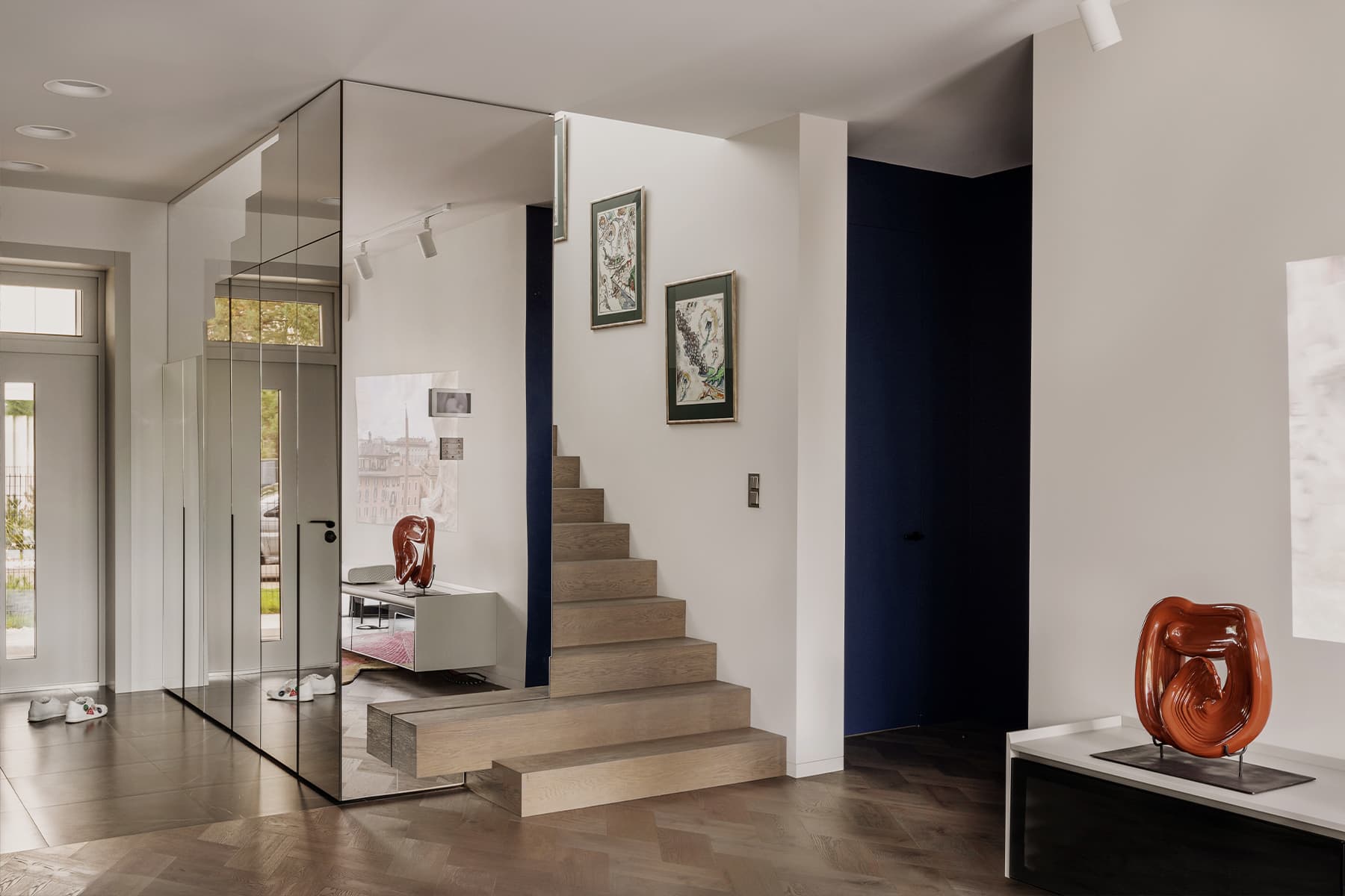 Двухэтажный дом с террасой в Минске — проект Татьяны Гузик и Татьяны Синицевой