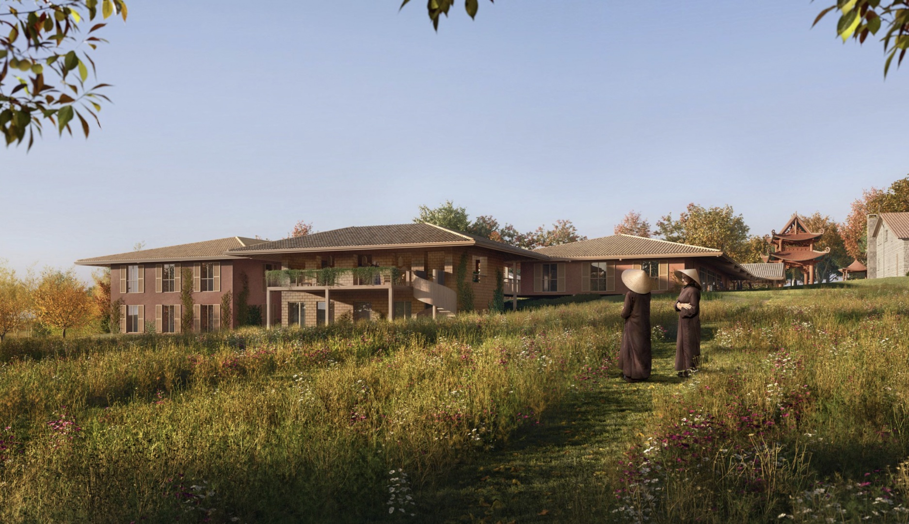 MVRDV преобразит буддийский монастырь во Франции MVRDV преобразит буддийский монастырь во Франции