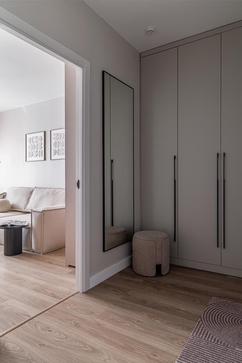 Сдержанный интерьер квартиры для молодой пары — проект Елизаветы Краснопёровой