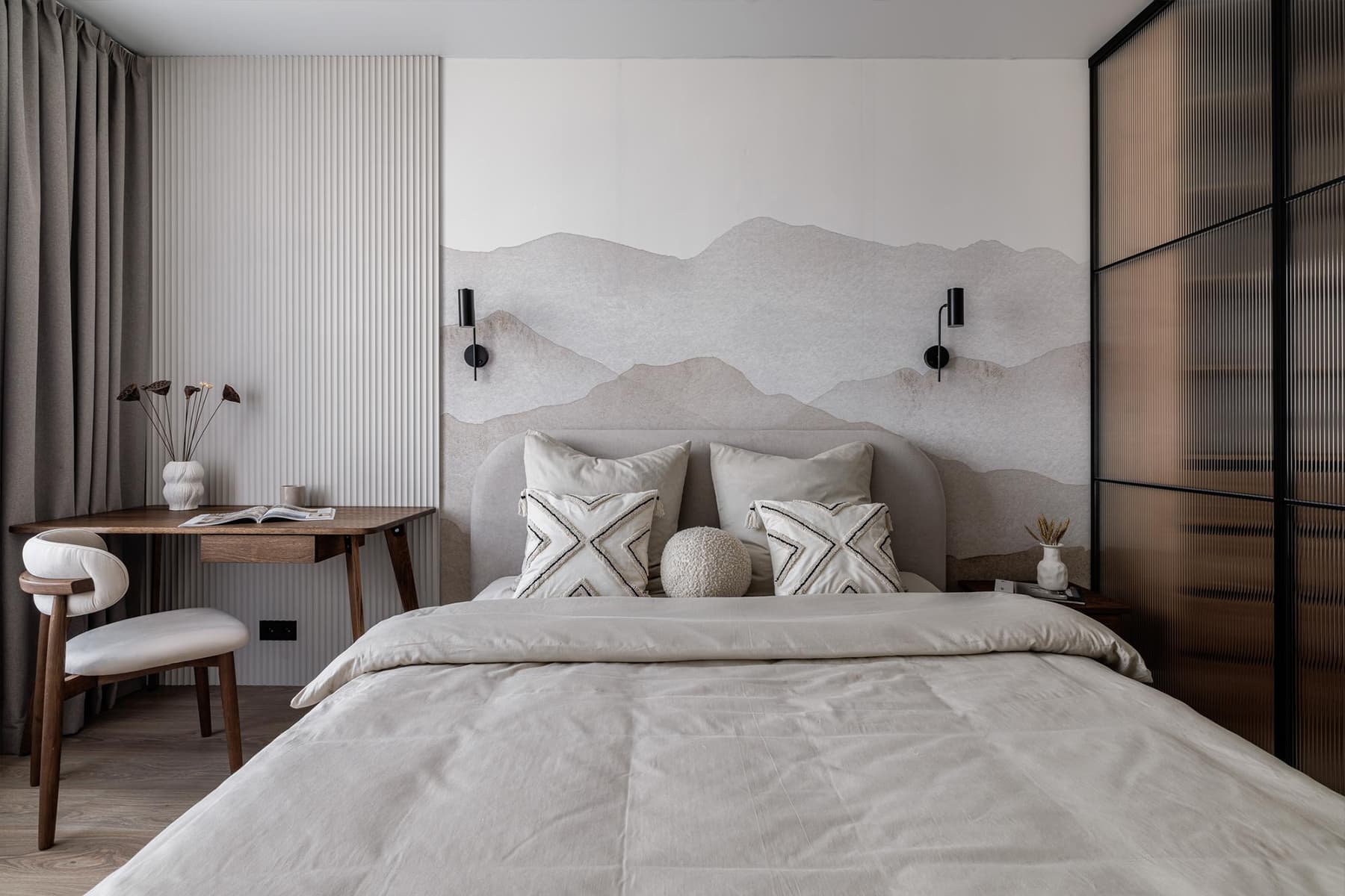 Сдержанный интерьер квартиры для молодой пары — проект Елизаветы Краснопёровой