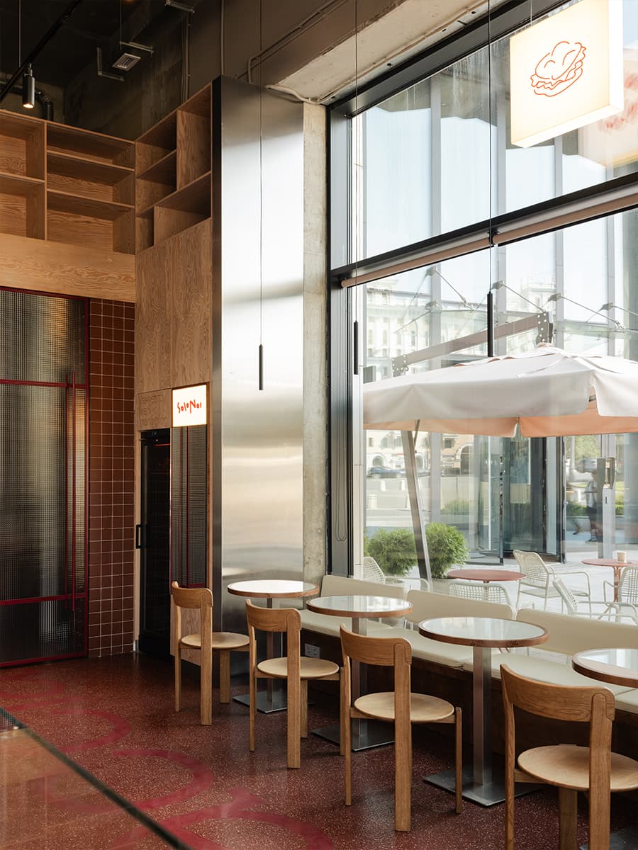 Выразительный интерьер фокаччерии с итальянским характером — проект nesnov.studio