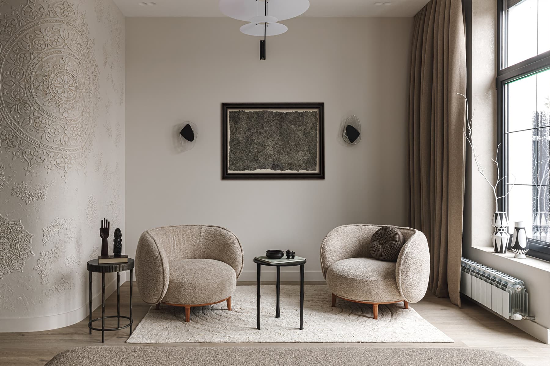 Красочные акценты в интерьере дома в Алматы — проект Илоны Курбановой