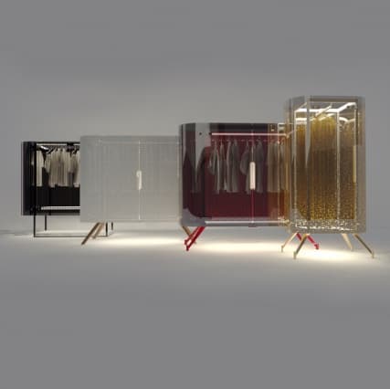 Архитектор Алекс Шульц представил коллекцию полупрозрачных шкафов