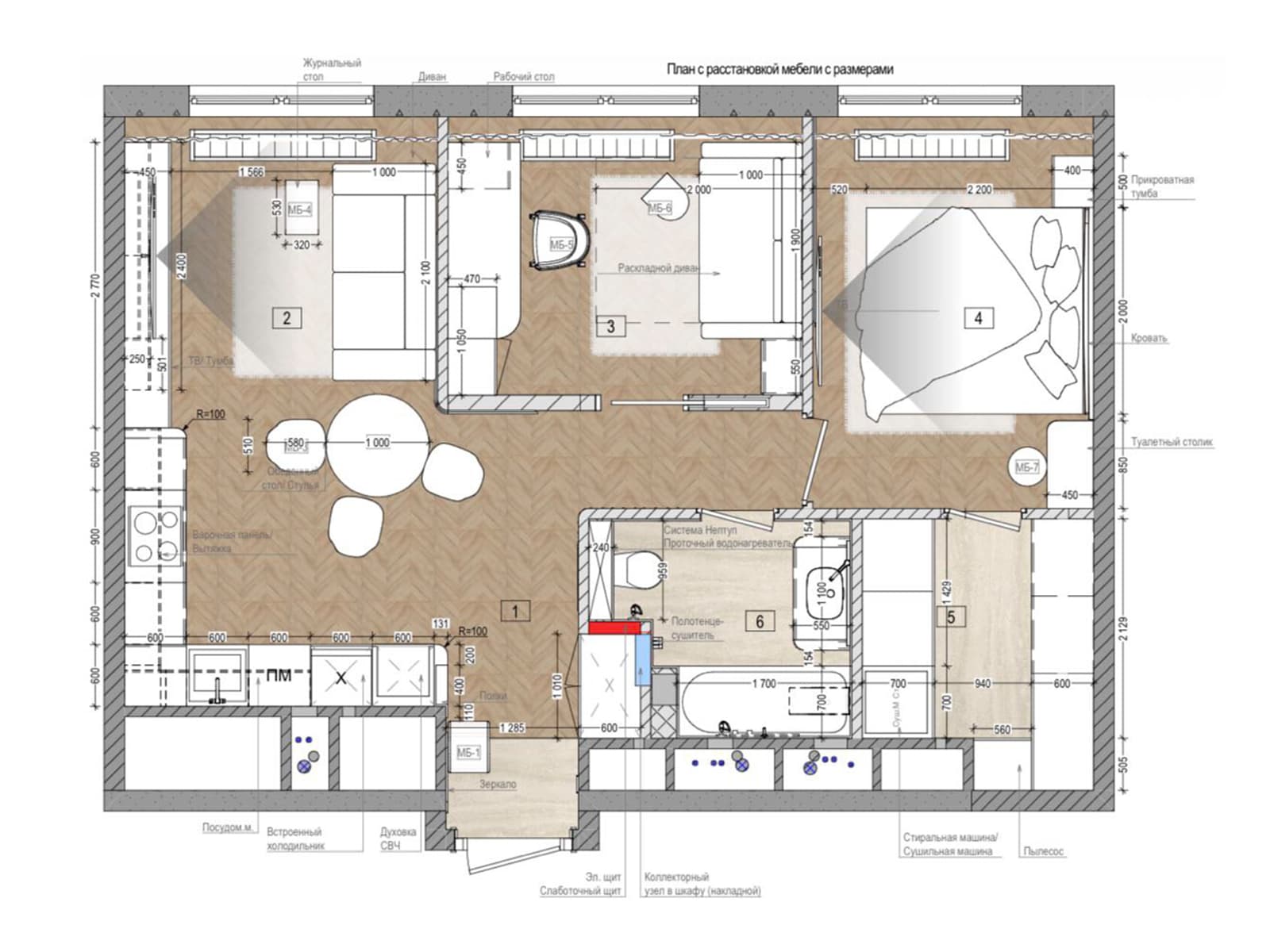 Мягкие тона и гибкие формы в интерьере для студентки — проект Kovalchuk Interior