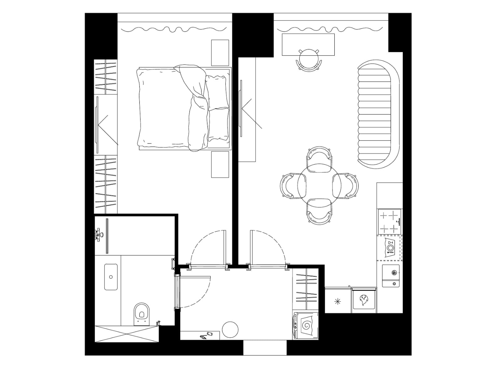 Эклектичный декор в интерьере квартиры с видом на Москва-Сити — проект Любови Вербах