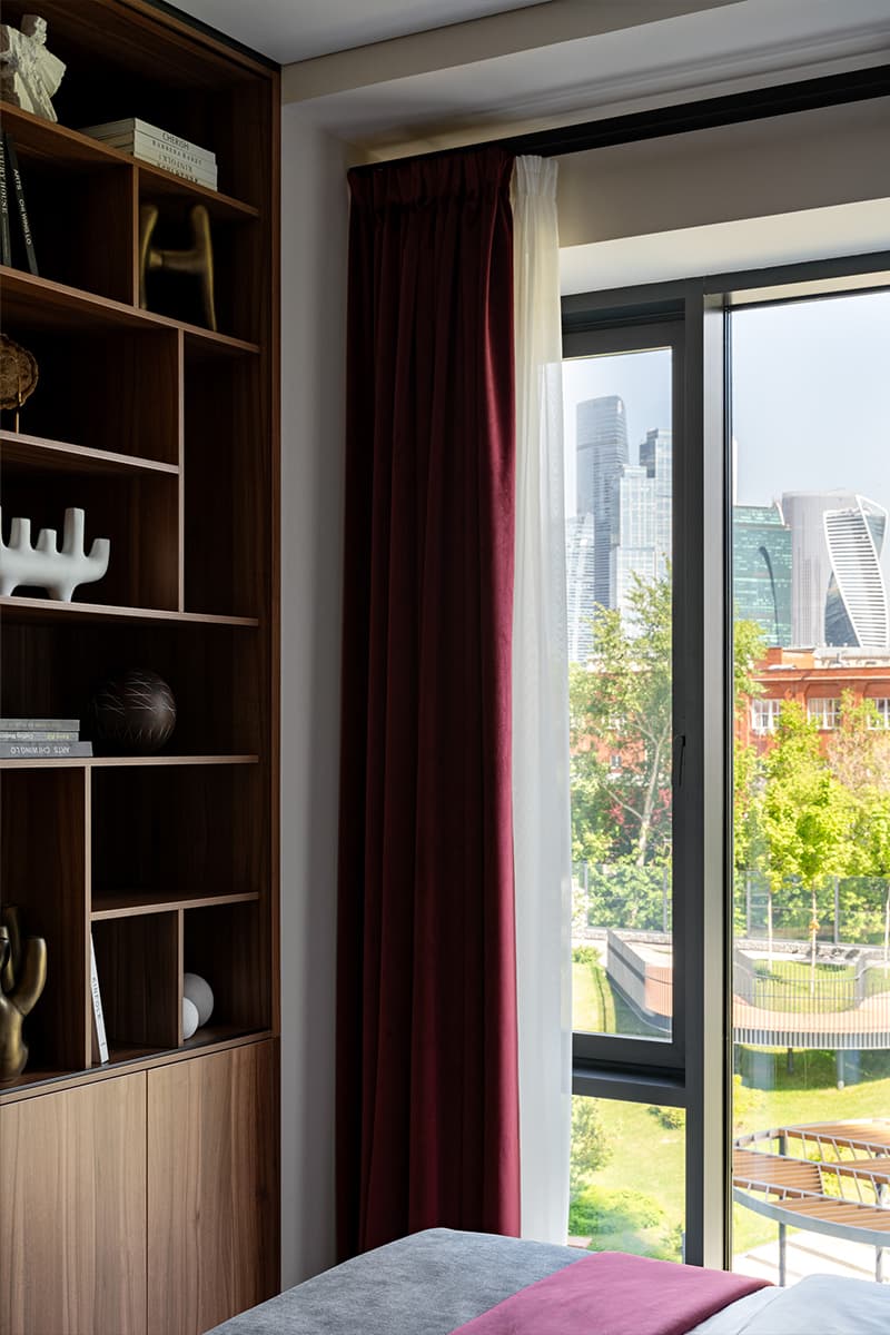 Эклектичный декор в интерьере квартиры с видом на Москва-Сити — проект Любови Вербах