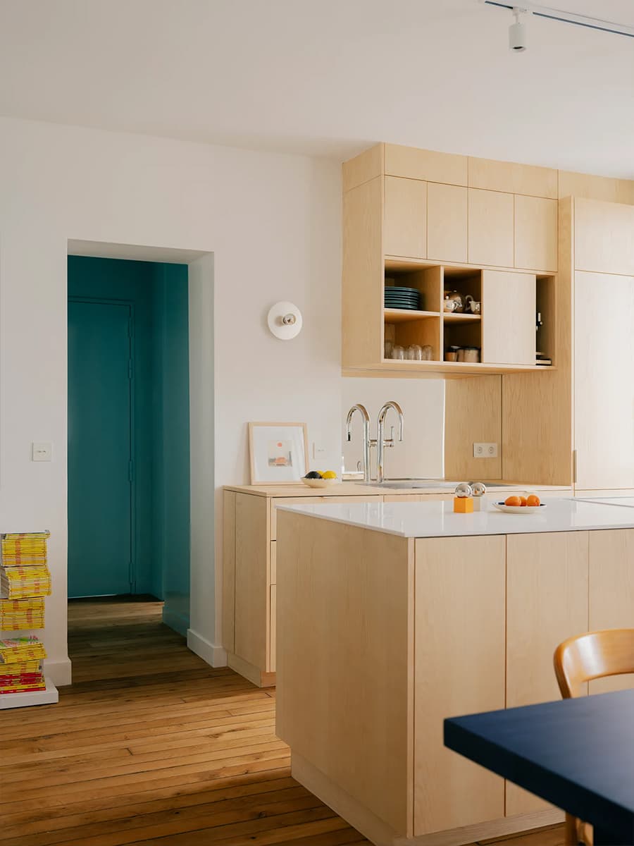 Воздушный интерьер квартиры в голубых тонах — проект PS Studio