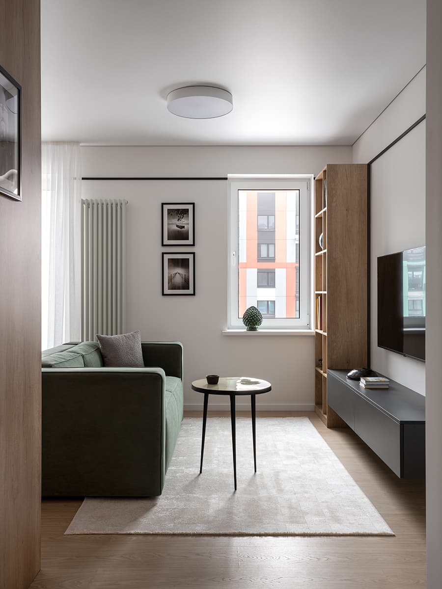 Графичные детали в светлом интерьере для молодой девушки — проект Маргариты Павелко