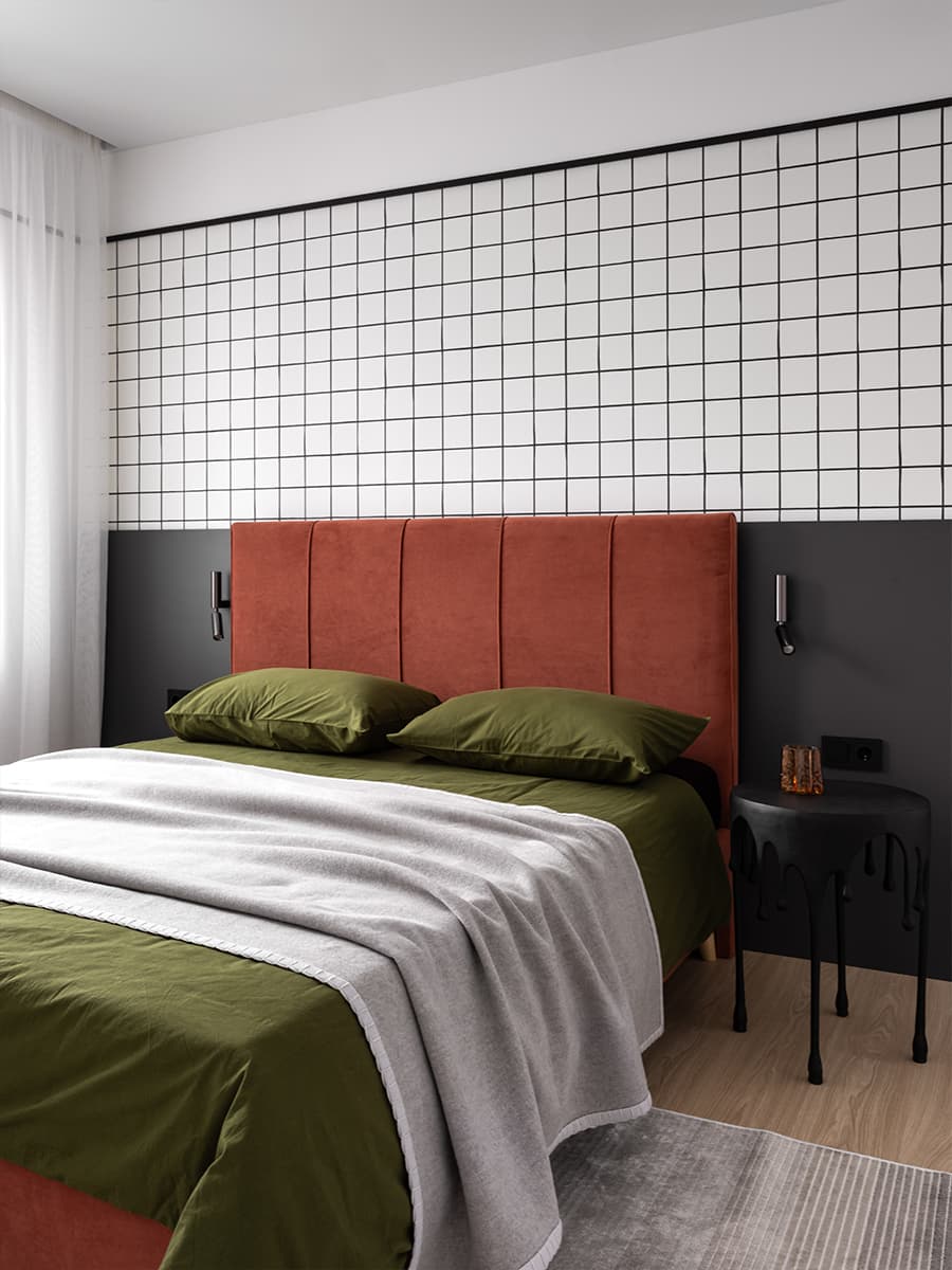 Графичные детали в светлом интерьере для молодой девушки — проект Маргариты Павелко