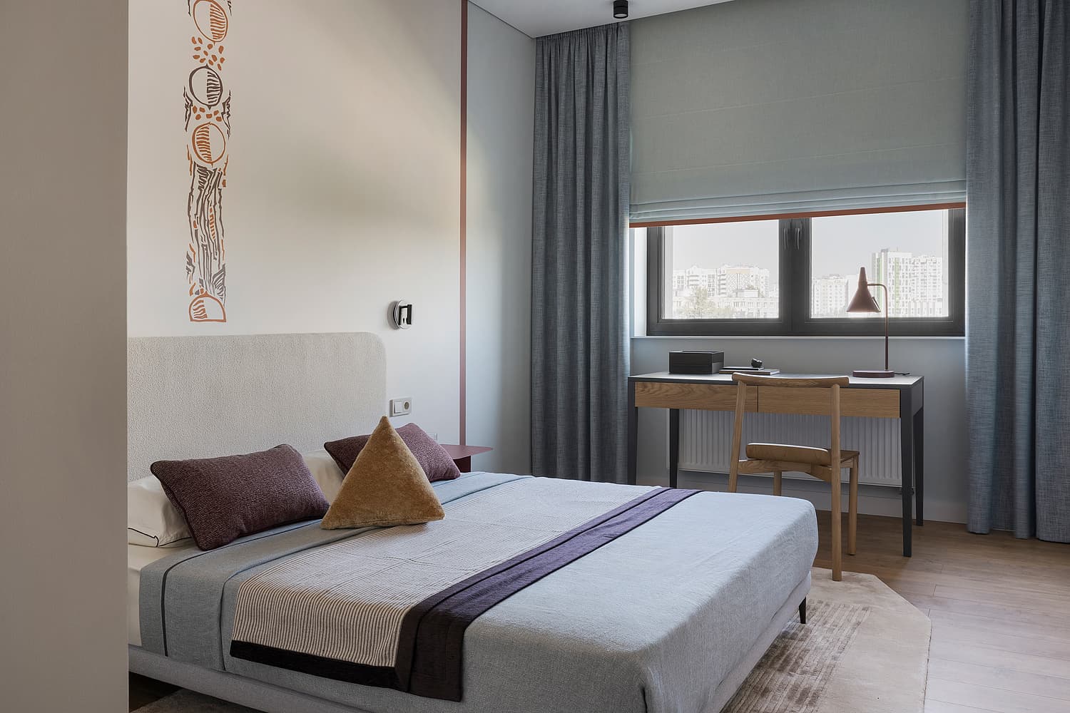 Геометрические панно и отсылки к африканскому искусству в интерьере квартиры — проект Екатерины Владимировой