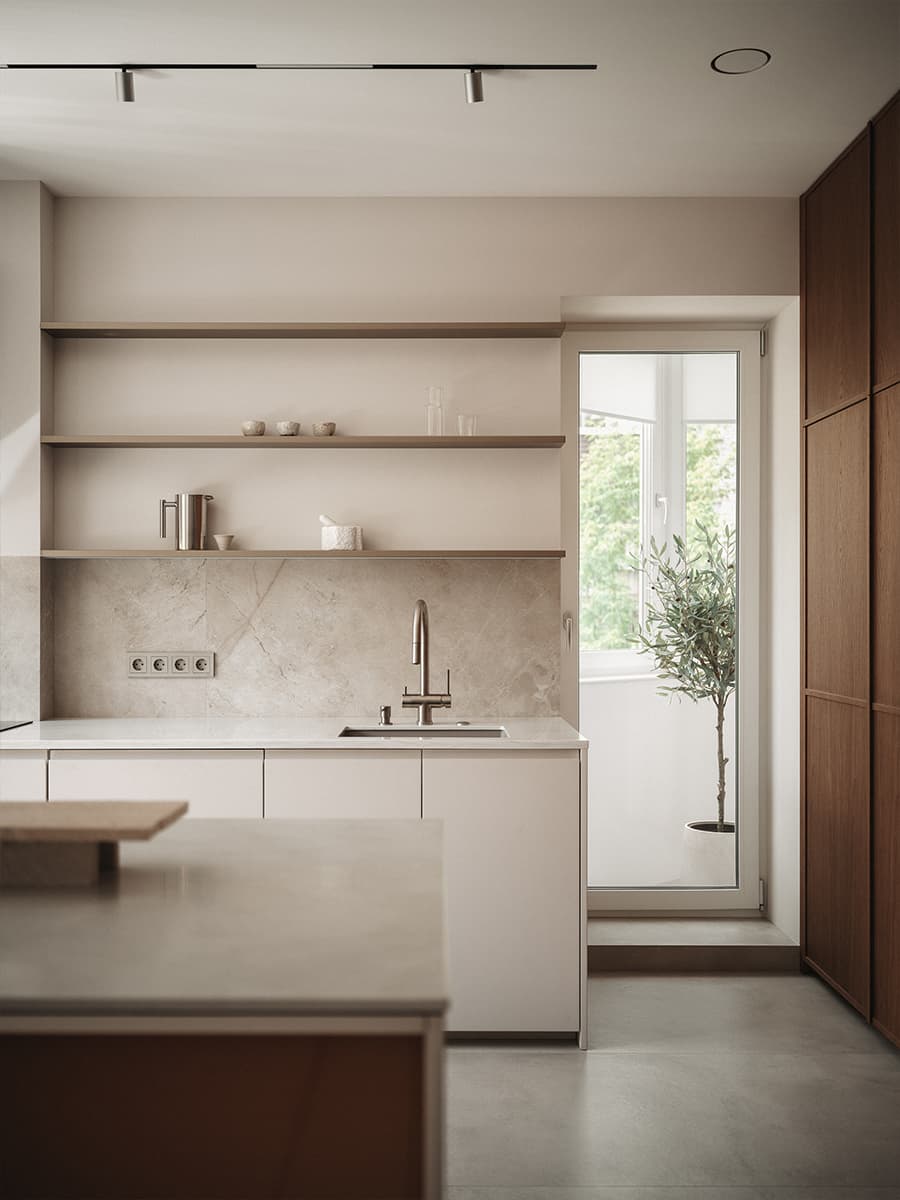 Акцентная синяя спальня в интерьере квартиры в доме 1940-х годов — проект Shilova Studio