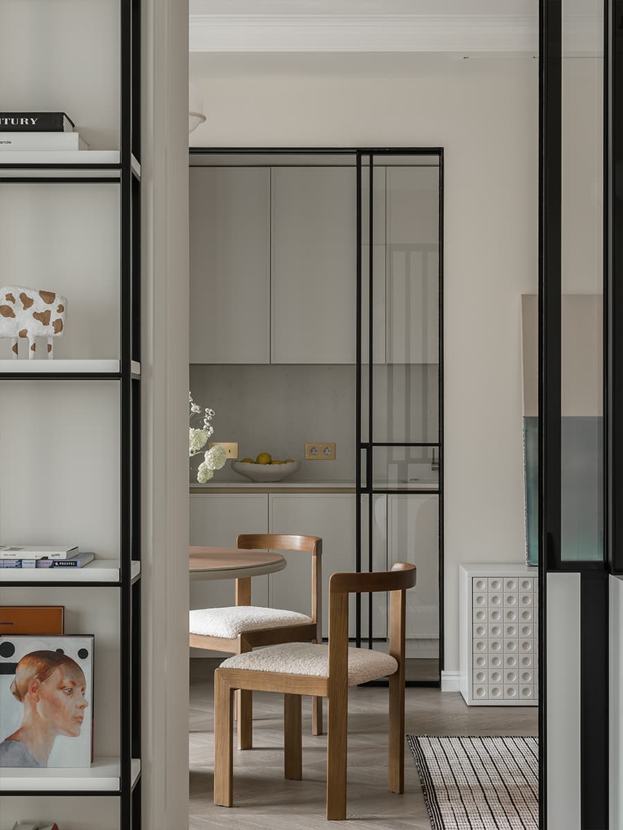 Графичные детали в интерьере небольшой квартиры — проект Tatiana Arkhipova Interior Design Studio