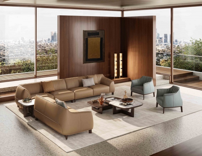 Archibald Sofa System: эволюция коллекции Archibald от Poltrona Frau и Жан-Мари Массо