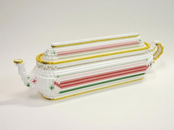 Тосия Масуда создает керамику из пикселей