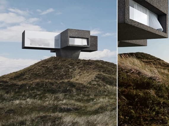 Дом в форме креста на побережье Дании — проект Studio Viktor Sørless