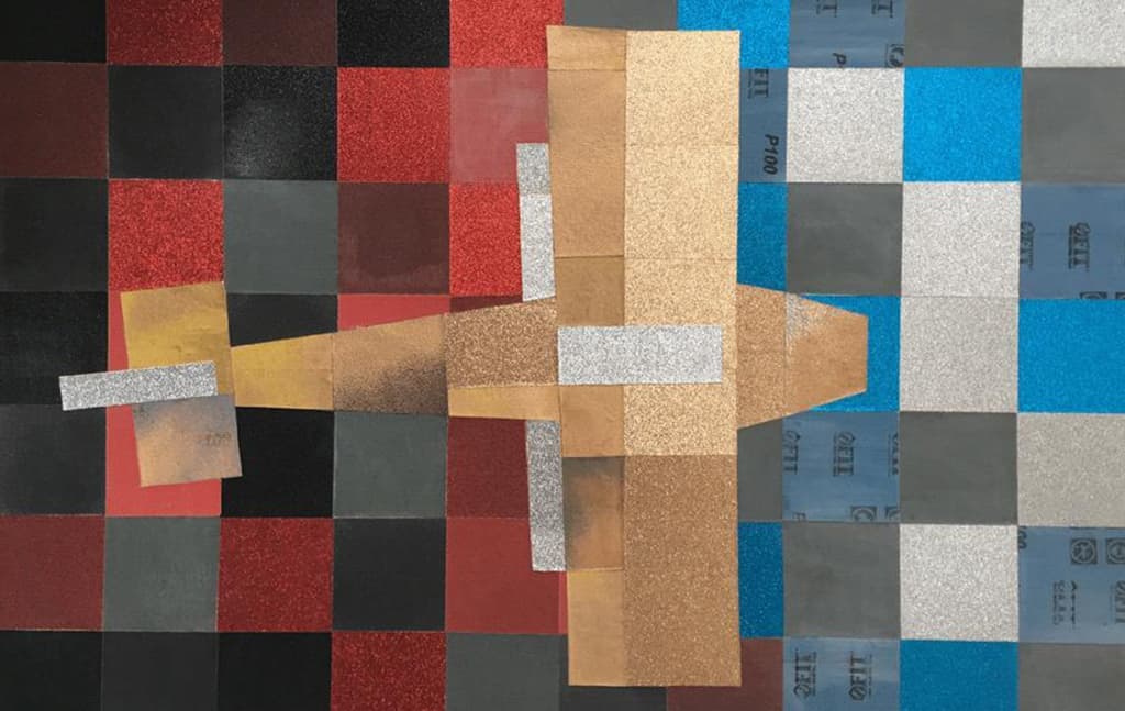 Работа с выставки «Весенний самолёт» Ольги Солдатовой в Музее Москвы